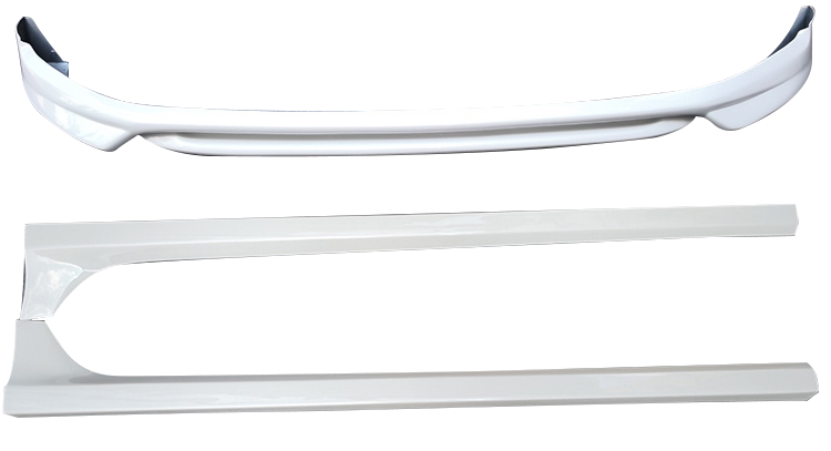 White Mugen-style small body kit components for Honda Fit